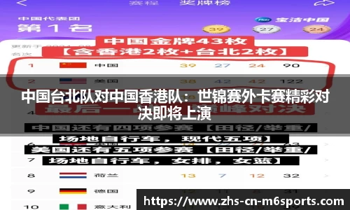 中国台北队对中国香港队：世锦赛外卡赛精彩对决即将上演